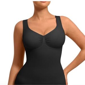 Smoothing Black Shaping Tank with Built-In Bust Support